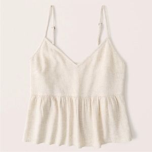 NWT Flowy Cami Linen Blend Abercrombie
